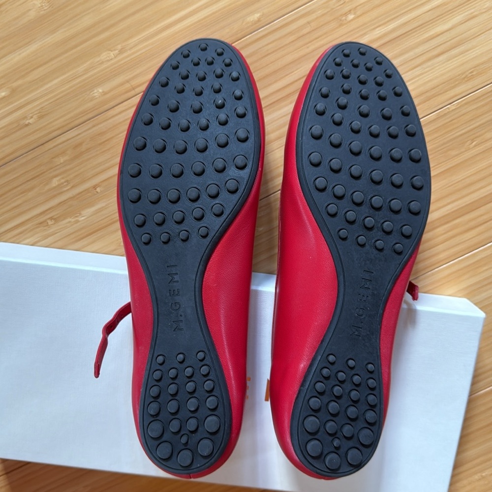 M. Gemi ‘The Margherita’ Mary Jane flats in Sunset Red, size 37 - Picture 13 of 14